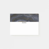 Moderner Black & Gold Agate Stone Abstrakt Post-it Klebezettel (Vorderseite)