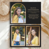 Moderner Black Gold Arch Abschluss 3-Foto Ankündigung