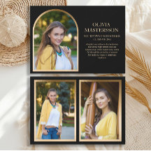 Moderner Black Gold Arch Abschluss 3-Foto