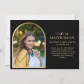 Moderner Black Gold Arch Abschluss 3-Foto Ankündigung (Vorderseite)