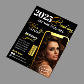 Moderner Black Gold Hair Salon 2025 Buchung Flyer