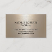 Moderner Black & Gold Lotus Logo Wellnessbereich W Visitenkarte (Rückseite)