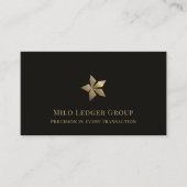Moderner Black Gold Luxus Visitenkarte (Vorderseite)