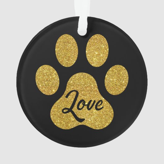 Moderner Black Gold Puppy Dog Erstes Weihnachtsfes Ornament (Rückseite)