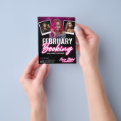 Moderner Black Pink Hair Salon Foto Flyer (Gruppe)