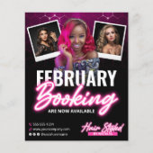 Moderner Black Pink Hair Salon Foto Flyer (Vorne)