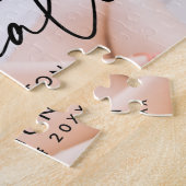 Moderner Black Script Foto Abschluss Puzzle (Seite)