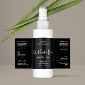 Moderner Black Script Room Spray Flasche Wrapper