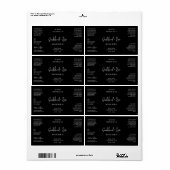 Moderner Black Script Room Spray Flasche Wrapper (Vorne)