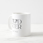 Moderner Black Skelett Beängstigend Dadster Hallow Kaffeetasse (Vorderseite Links)