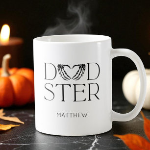 Moderner Black Skelett Beängstigend Dadster Hallow Kaffeetasse