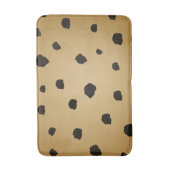 Moderner Black Spot Goldenrod Gold Beige Tan Badematte (Vorderseite Vertikal)