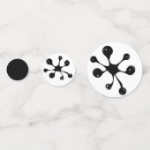 Moderner Black Stain Abschluss Konfetti (Rückseiten)