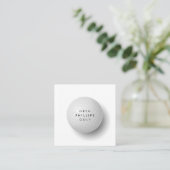 Moderner Black & White Golf Pro oder Instruktor Quadratische Visitenkarte (Stehend Vorderseite)