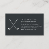 Moderner Black & White Golf Pro oder Instruktor Visitenkarte (Vorderseite)