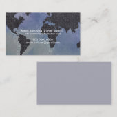 Moderner Black World Map Travel Agent Visitenkarte (Vorne/Hinten)
