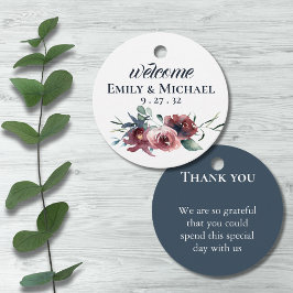 Moderner Bläserenkreis für die Marine Peach Blush  Geschenkanhänger