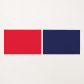 Moderner blau-hellroter weißer Farbblock für Navy Yogamatte (Vorderseite (Horizontal))