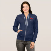 MODERNER BLAU MIT STYLISTISCHER MARKENBEZEICHNUNG HOODIE (Vorne ganz)
