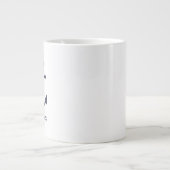 Moderner Blaue Navy-Anker mit Individuelle Name Jumbo-Tasse (Vorderseite)