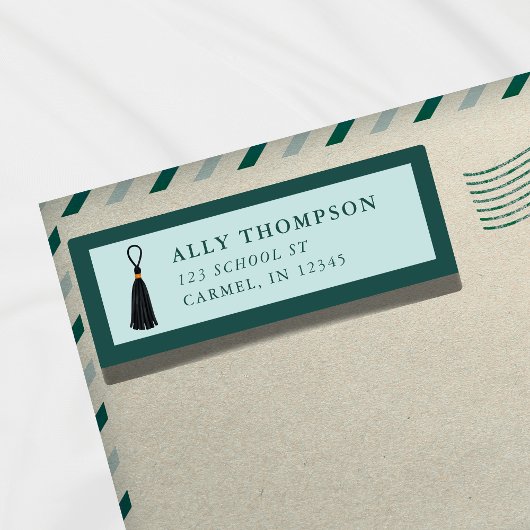 Moderner blauer Abschlusskappen-Quast 