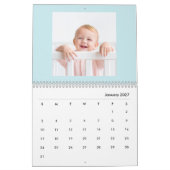 Moderner blauer Familien-Fotokalender 2026 für Bab Kalender (Jan 2027)