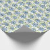 Moderner Blauer Frühling Geschenkpapier (Ecke)