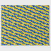 Moderner blauer gelber Frieden Kein Krieg Ukraine Geschenkpapier (Flach)