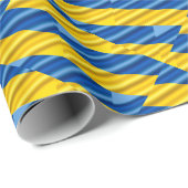 Moderner blauer gelber Frieden Kein Krieg Ukraine Geschenkpapier (Rolleneckpunkt)