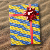 Moderner blauer gelber Frieden Kein Krieg Ukraine Geschenkpapier