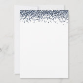 Moderner Blauer Glitzer 2024 Abschluss Einladung (Rückseite)