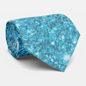 Moderner blauer Glitzer Glitzern Personalisiert Na Krawatte (Gerollt)