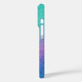 Moderner blauer Glitzer ombre lila Chic mit Monogr Case-Mate iPhone Hülle (Rückseite / Links)