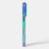 Moderner blauer Glitzer ombre lila Chic mit Monogr Case-Mate iPhone Hülle (Rückseite / Rechts)