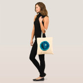 Moderner blauer Globus Weltkarte Tragetasche