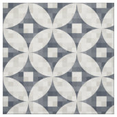 Moderner blauer Karo in Grau und Beige Stoff (Muster)
