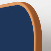 Moderner blauer Monogramm-Name Pickleball Schläger (Linke Seite)