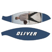 Moderner blauer Name Text Foto Basketball (Panele)