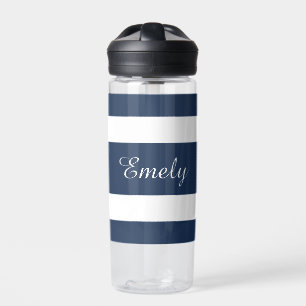 Moderner blauer Name Trinkflasche