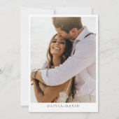 Moderner Blauer Ozean Save the Date (Rückseite)