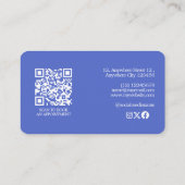 Moderner, blauer Pink-Monogramm-Künstler Visitenkarte (Rückseite)