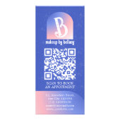 Moderner, blauer Pink-Monogramm-Künstler Werbekarte (Vorne)