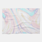 Moderner blauer Rosa-Glitzer aus Marmor Geschirrtuch (Horizontal)