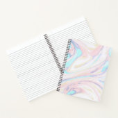 Moderner blauer Rosa-Glitzer aus Marmor Notizblock (Innenseite)