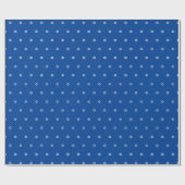 Moderner blauer Stern von David Muster elegant Geschenkpapier (Flach)