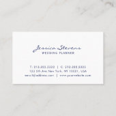 Moderner, blauer Wasserfarben Abstrakter Hintergru Visitenkarte (Rückseite)