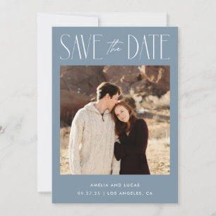 Moderner blauer Website-QR-Code Save The Date