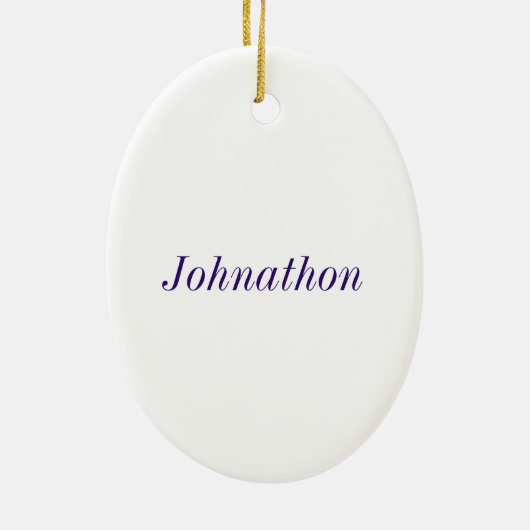 Moderner Blauer Weihnachtsbaum mit Handschrift Keramik Ornament (Hinten)