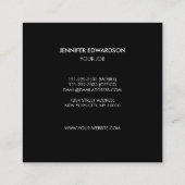 Moderner blaues Grün aquamariner Quadratische Visitenkarte (Rückseite)