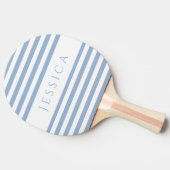 Moderner Blaugestreifter Individuelle Name Tischtennis Schläger (Seitenansicht)